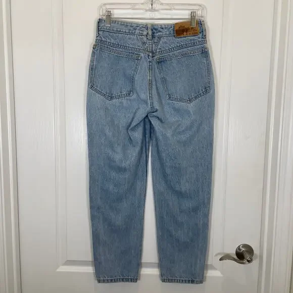 Vintage 90's Y2K Marithe Francois Girbaud Mom Jeans Acid Wash Tapered 7/8 (6) S - Picture 5 of 6